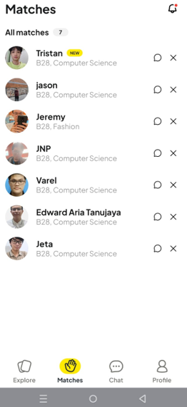 BeeFriends — tampilan layar match